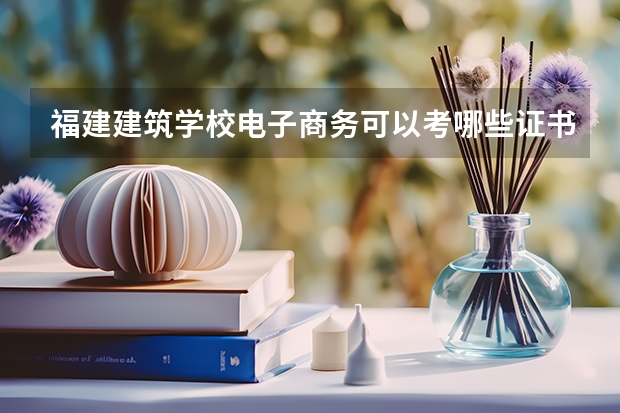 福建建筑学校电子商务可以考哪些证书