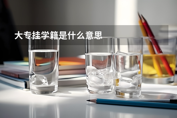 大专挂学籍是什么意思
