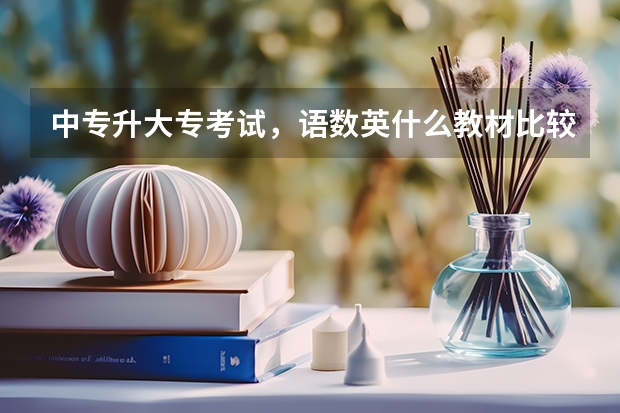 中专升大专考试,语数英什么教材比较好,能介绍些教材吗?