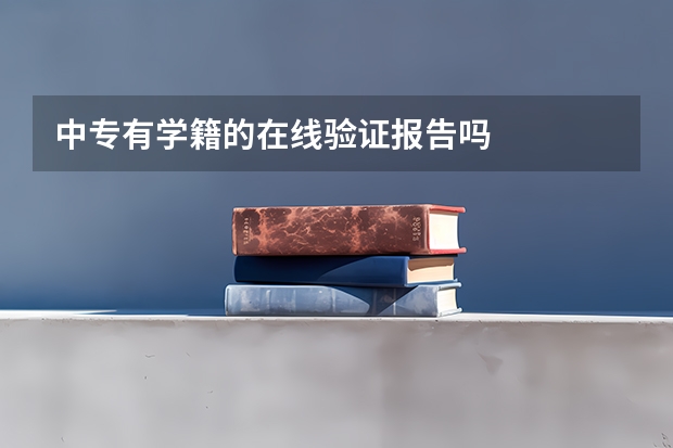 中专有学籍的在线验证报告吗