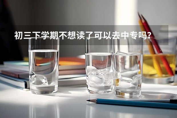 初三下学期不想读了可以去中专吗？