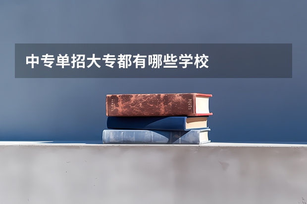 中专单招大专都有哪些学校